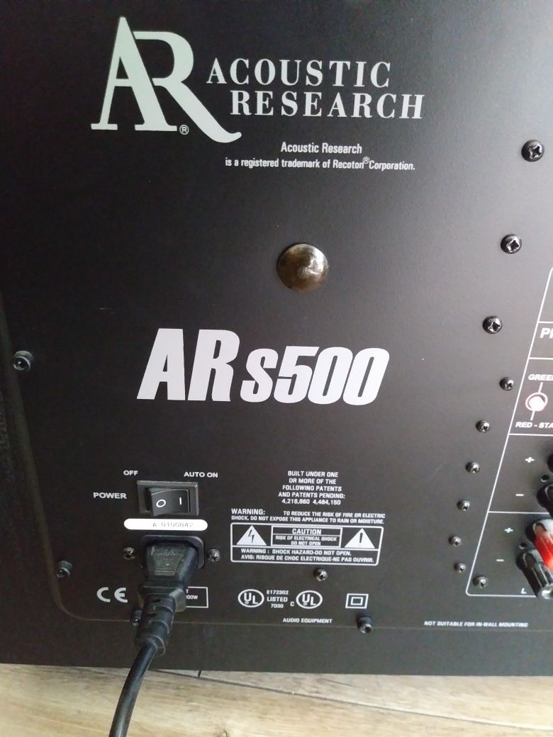 Acoustic Research S500 subwoofer