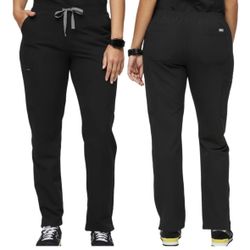 Figs High Waisted Yola Skinny Scrub Pants XLT Black NWOT