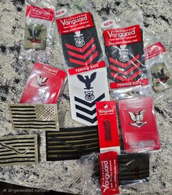 Vanguard merch...... Patches and pendants