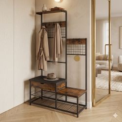 BRAND NEW Coat Rack Entryway Bench Garment Rack Shoe Rack 