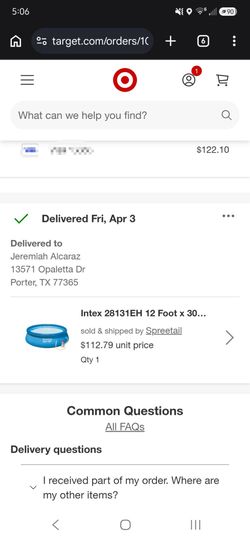NEW Intex 12ft x 30 inch Pool