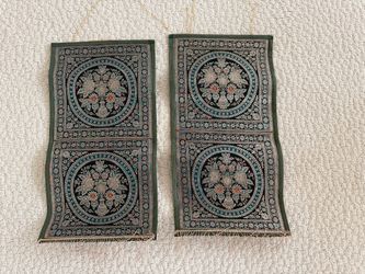 Pair Of Kashmiri Silk Wall Hangings