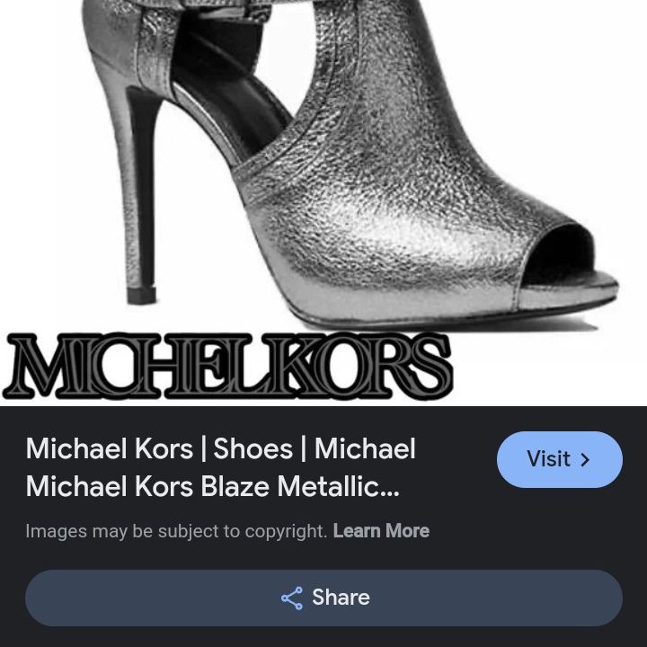 Michael Kors Peep Toe Ankle Heel, Metallic 