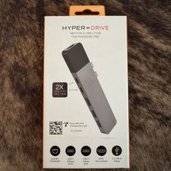 Hyper Drive Net 6-In-2 USB-C Hub For MacBook Pro Model GN28N Gray New