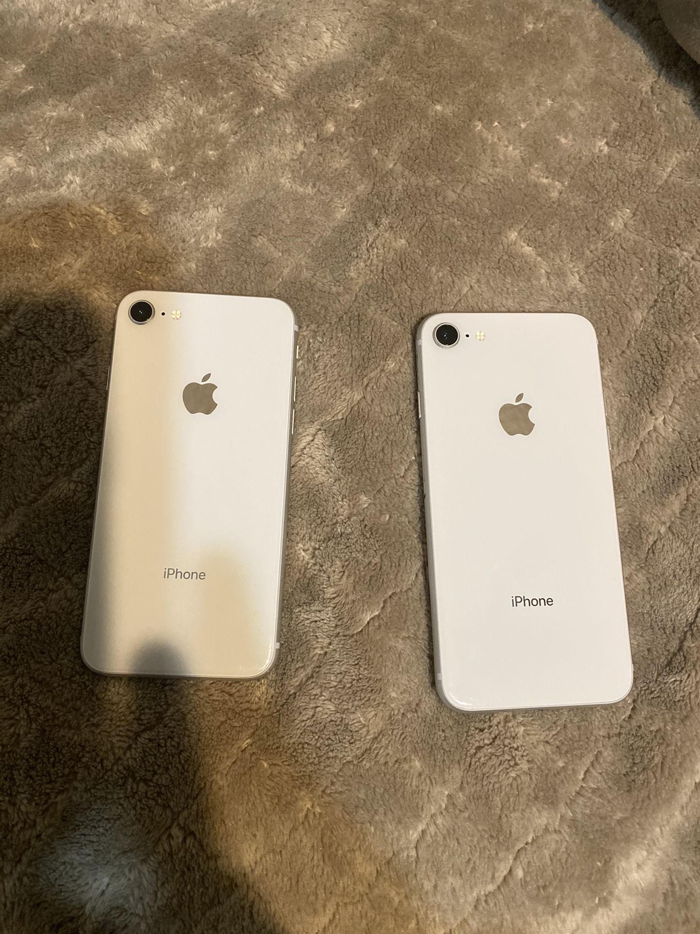 I have two iPhone 8’s for sale 64 gb one is unlock to any carrier the other one is for cricket only ready to activate no scratches at all like new 5