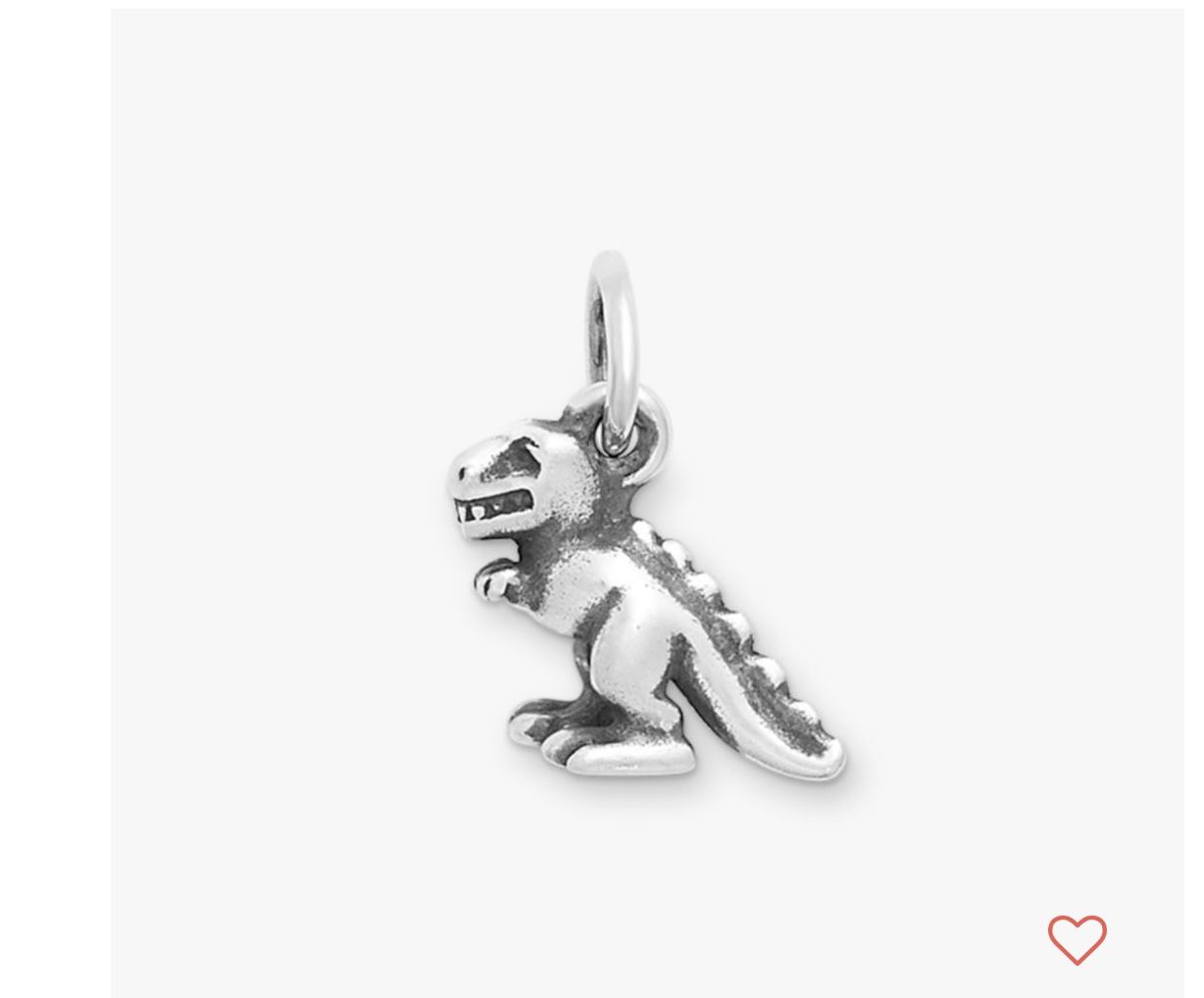 James Avery silver 3D Tiny T. Rex Charm