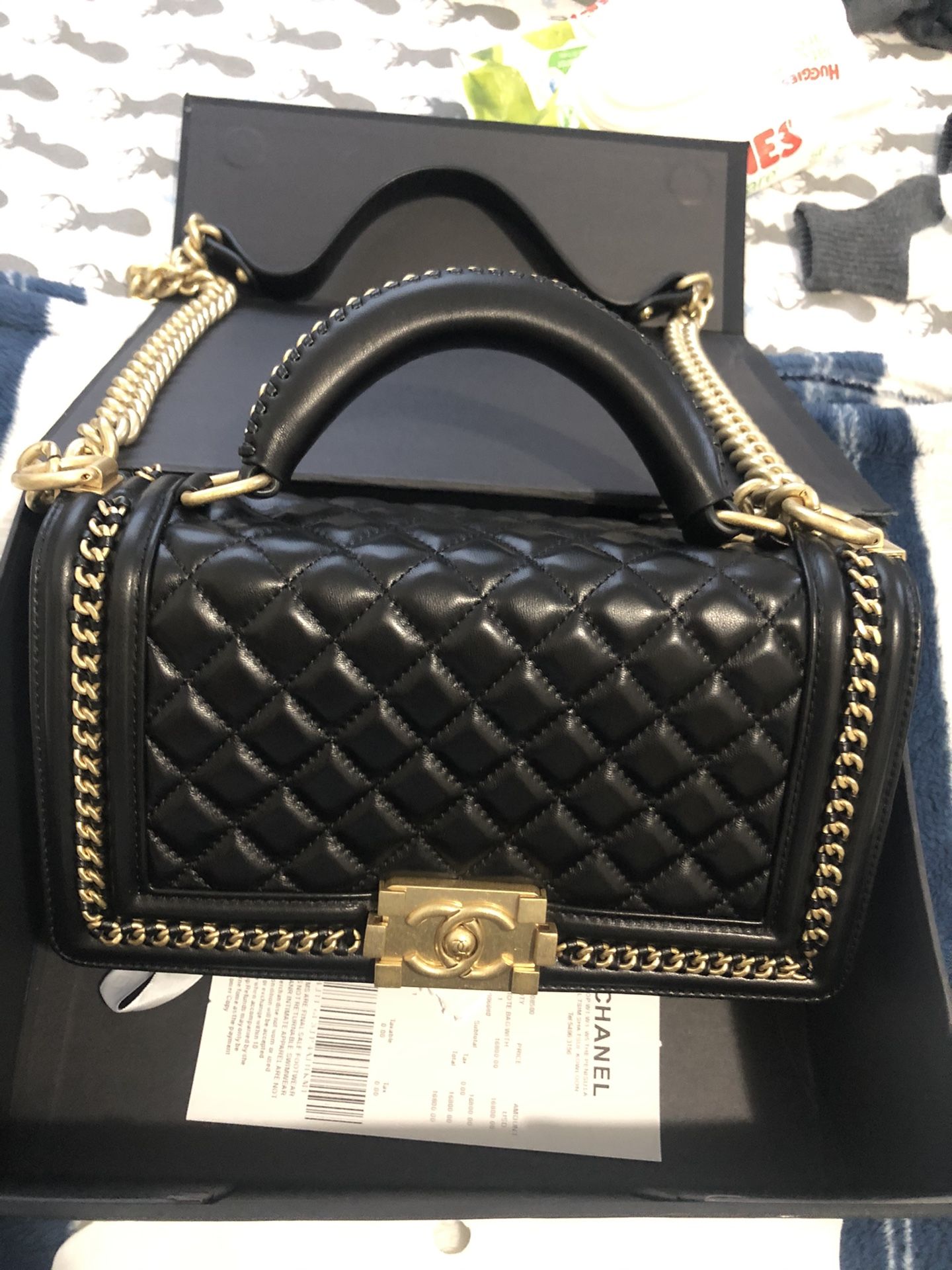 Chanel black lamb leather purse $600