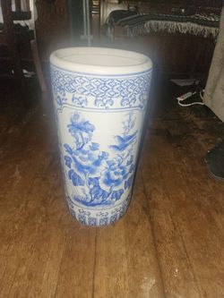 Ceramic Chinese Vase Or Umbrella Holder