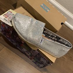Toms Classics Silver Glitter 