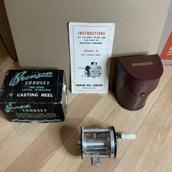Vintage Bronson Coronet No.25 Casting Reel New In Box