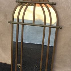 Antique bronze mirror