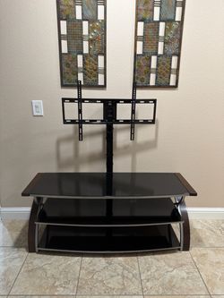 Glass Entertainment Center W/ TV Mount