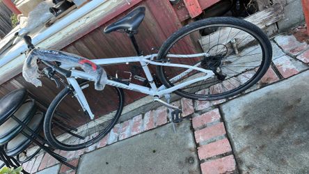 Red Black Bicycle And White Bicycle