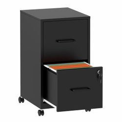 2 Drawers File Cabinet With Wheels 