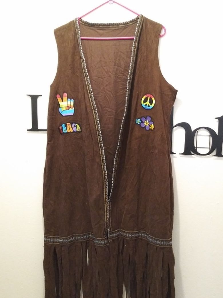 LONG FRINGE HIPPIE VEST