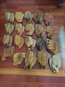 Vintage Ball Gloves and Collectible Bats