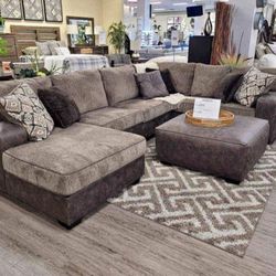 Brand New Ashley Couch ❗Abalone Chocolate Oversized Sectional 