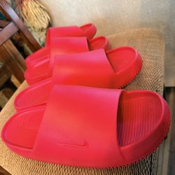 Red Nike Slides