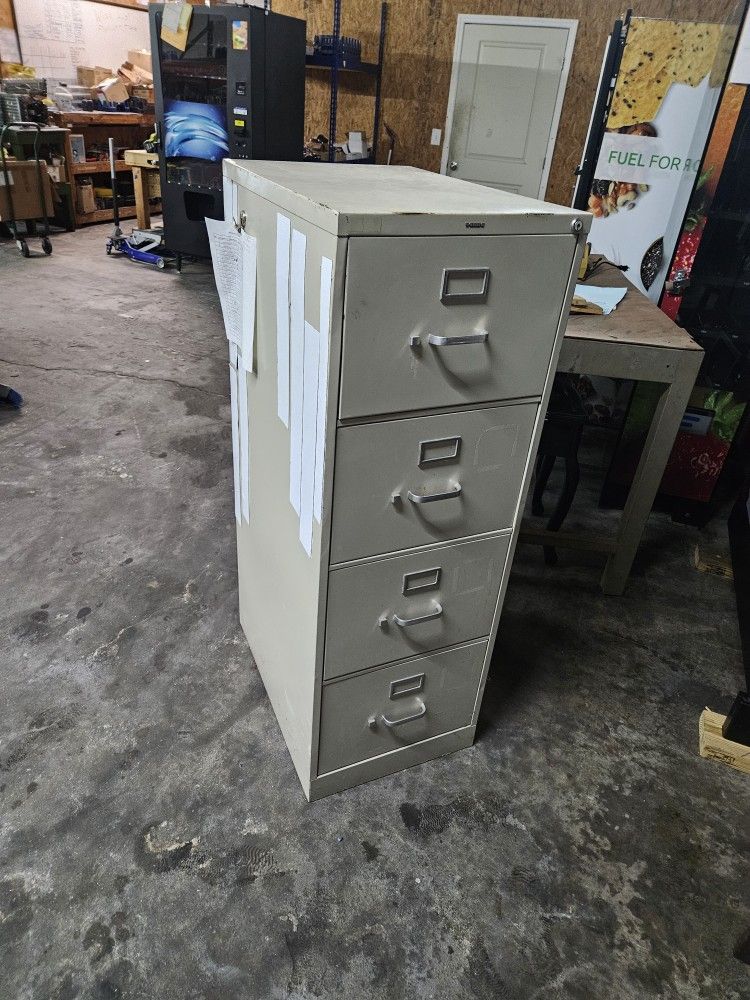 Steel Filing Cabinet Metal Filing Cabinet Upright Three Drawers Great Condition