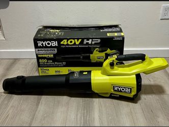 RYOBI 40V HP Brushless Whisper Series 180 MPH 800 CFM Cordless Battery Leaf Blower (Tool Only)