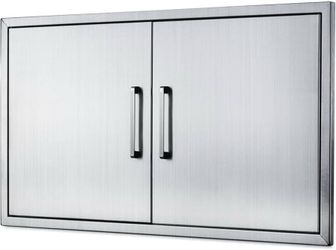 Outdoor Kitchen Double Doors, 36" W21 H BBQ Access Doors with Handles, Stainless Steel Door Flush Mount for Outdoor Kitchen,Grilling, BBQ Island Brand