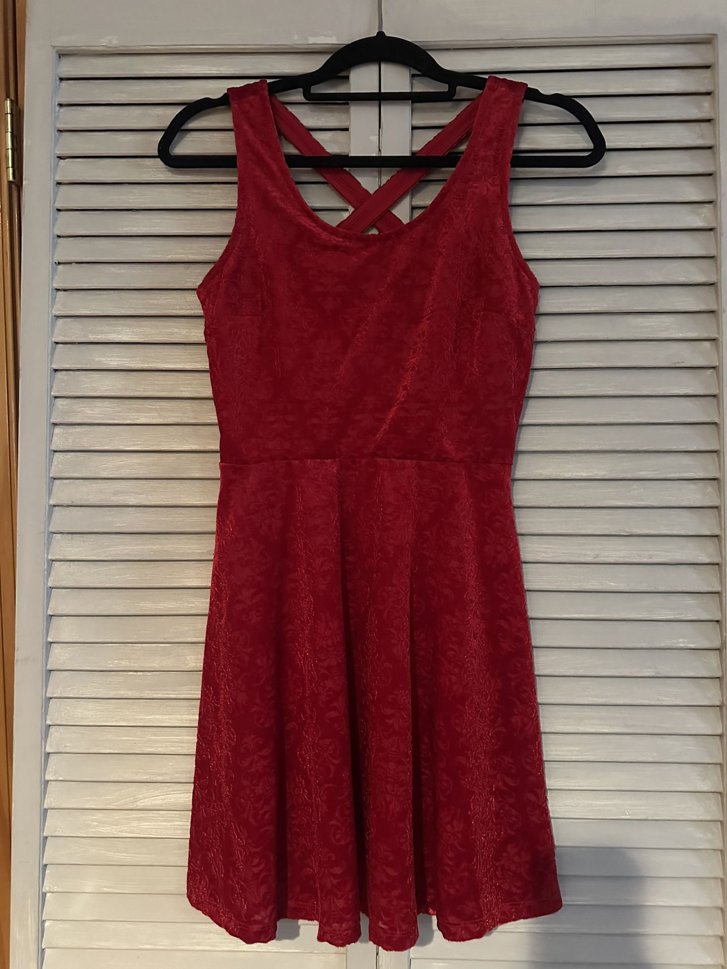 Candie's red velvet dress size S