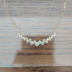Moissanite Diamond Pendant Necklace In Solid 925 Sterling Silver
