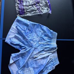 Sky blue EE shorts