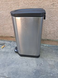 Stainless  steel  trash  can