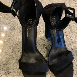 Black Strap Heels 