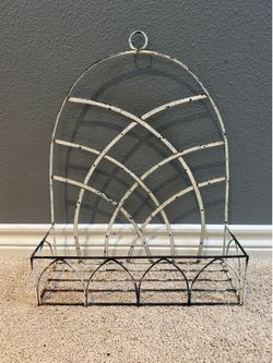 Vintage Metal Wall Organizer / Mail Holder