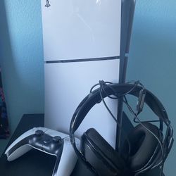 PS5 with Headset and controller 