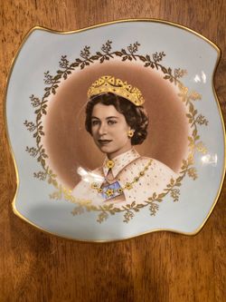 vintage fine bone china commemorative dish