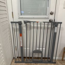 Baby Gate Grey With A Little Door
