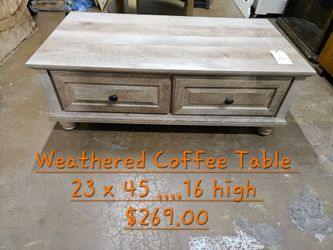 Coffee Table Weathered We are located at 2811 East Bell road. Another Time Around Furniture.