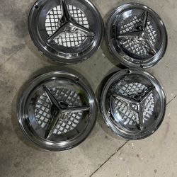 Set Of 3 Bar Hubcaps 14 Inch Size 