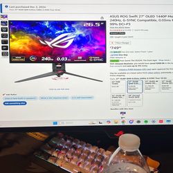 ASUS ROG Swift 27” OLED 1440P