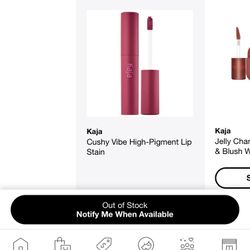 CUSHY VIBE LIP STAIN Kaja In Color Drapes The Satin