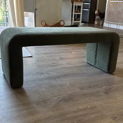 Green Velvet Bench 