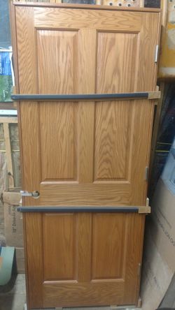 Solid wood 4 panel interior door.