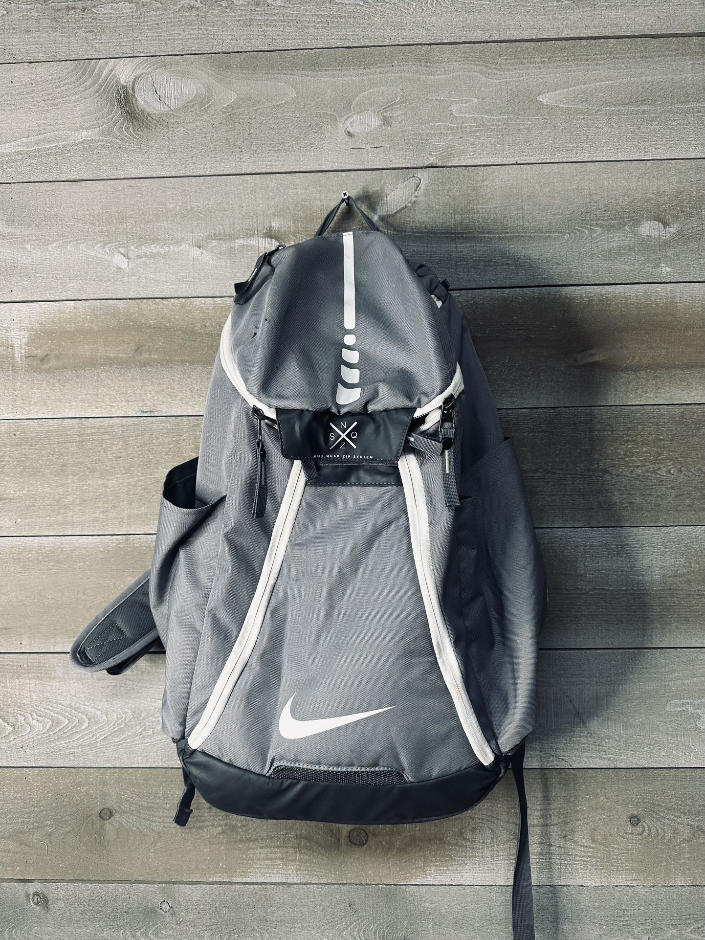 Nike Hoops Elite Max Air Team 2.0 Backpack Quad Zip BA5259-010 Gray Bag