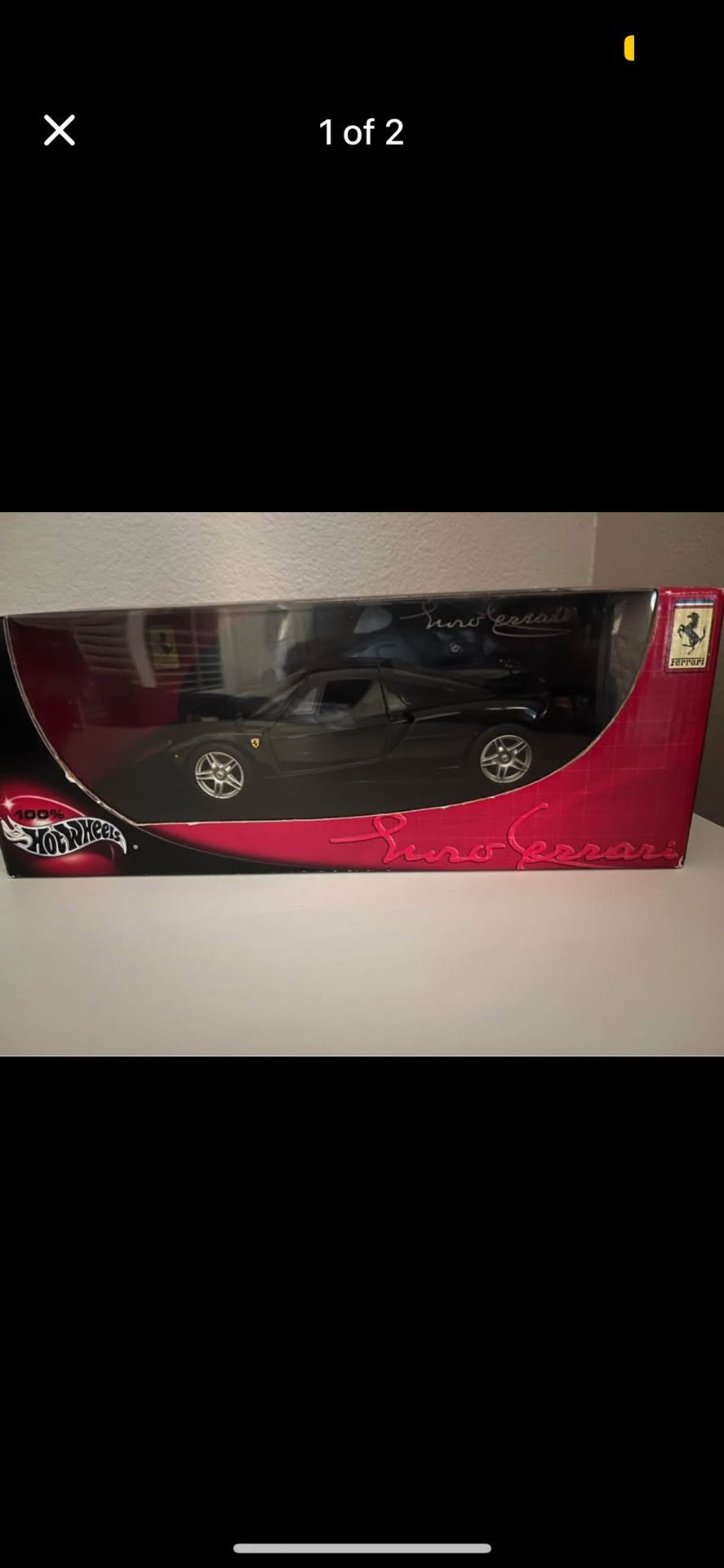 New in box, Hot wheels die cast car 1:18 Enzo Ferrari Black