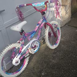 Dynacraft Sweetheart Girls 18" Bike, For Kids Ages 6-9, Pink and Blue