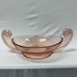 Vintage Fostoria Pink Depression Glass Console Bowl