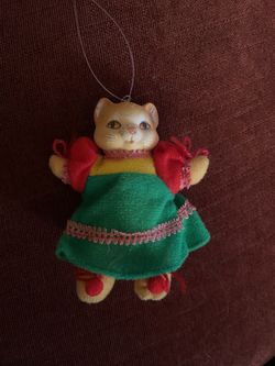 2 Kitties - Vintage Siamese Cat Original Package - Porcelain Kitty Handmade Outfit