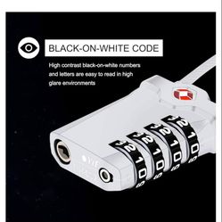 2 Packs TSA Luggage Locks with 14cm Flexible Cable, Diyife 4-Digit Combination Travel Lock Security Padlock for Suitcase Luggage Backpack School or Gy