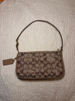 Plaza Small Crystal Signature Jacquard Shoulder Bag