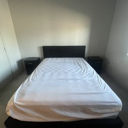 Queen Bed Frame And Nightstand 