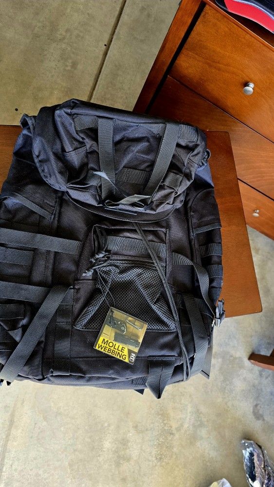 Black Hiking Backpack Brand New .