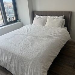 Queen Bed frame + Mattress 